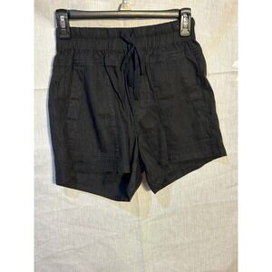 KUT from the Kloth Black Utility Cargo Shorts Elastic Waist Drawstring Womens